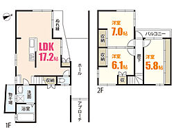breeze court 参番館　B棟 3LDKの間取り