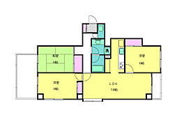 ムロヤビル 3LDKの間取図画像