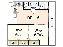 間取図画像 2LDK