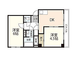 ルミネ己斐 2Kの間取図画像
