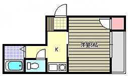 サーンクタオダ 1Kの間取図画像