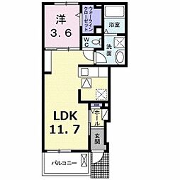 ブロッサムリアサ館 1LDKの間取図画像