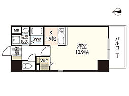 ひらいちセブン ワンルームの間取図画像