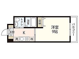 アプレックス出汐 1Kの間取図画像