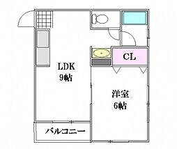 SO-UNYahata 1LDKの間取図画像