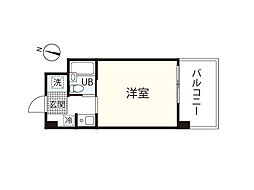 Lion竹屋町 1Kの間取図画像