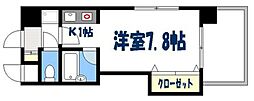 ダイアパレス鶴見町 1Kの間取図画像
