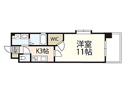 ロワール横川 1Kの間取図画像