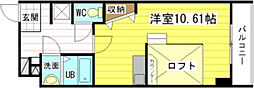 ファミーリエ昭和町 ワンルームの間取図画像
