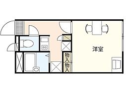 レオパレスエスポワール2 1Kの間取図画像