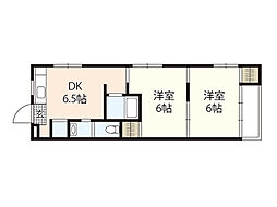 寺田ビル 2DKの間取図画像