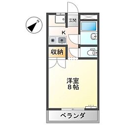 フォレスト,コーポ ワンルームの間取図画像