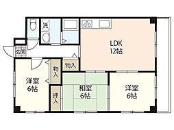 カーサグリーンウッズ 3LDKの間取図画像