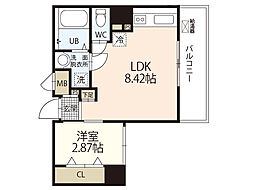ELST鶴見 1LDKの間取図画像