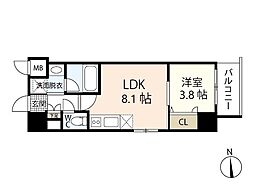S-RESIDENCE宇品5丁目2 1LDKの間取図画像