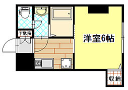 エオス竹屋町ビル 1Kの間取図画像