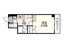 スカイNフルタ 1Kの間取図画像
