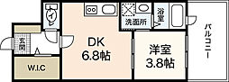 MOKA-eSTA 1DKの間取図画像