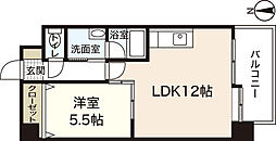 アヴニール五軒屋 1LDKの間取図画像