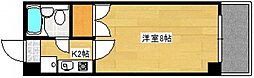 中村ビル 1Kの間取図画像