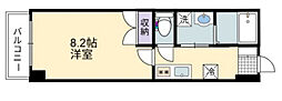 フレッド 1Kの間取図画像
