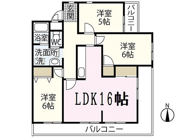 広島県広島市安佐南区八木9丁目(賃貸マンション3LDK・1階・78.57㎡)の写真 その2