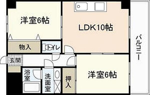 広島県広島市安佐南区東原1丁目(賃貸マンション2LDK・1階・51.03㎡)の写真 その2