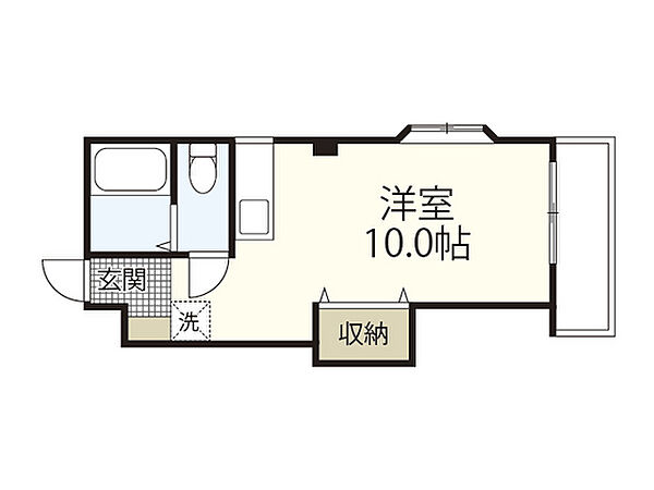 広島県広島市中区江波本町(賃貸マンション1R・2階・24.70㎡)の写真 その2