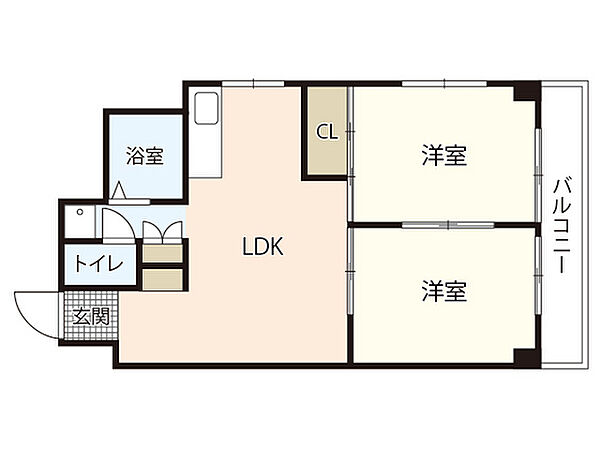 メゾン・ド・やまと鷹の橋 ｜広島県広島市中区大手町5丁目(賃貸マンション2DK・3階・43.46㎡)の写真 その2