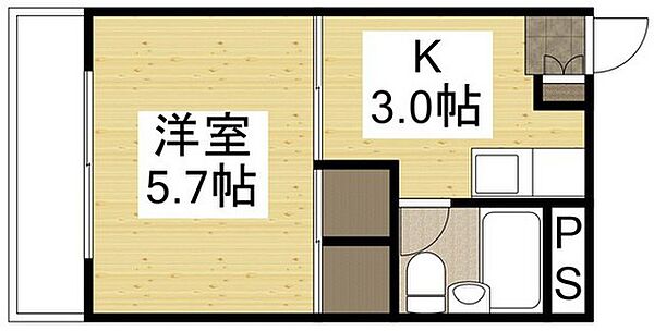 広島県広島市佐伯区坪井1丁目(賃貸マンション1K・1階・21.66㎡)の写真 その2