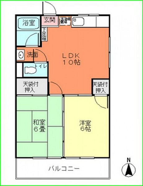 ハイム小崎ビル ｜広島県広島市中区舟入本町(賃貸マンション2LDK・3階・42.77㎡)の写真 その2