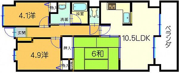 リブゼ温品 ｜広島県広島市東区上温品4丁目(賃貸マンション3LDK・15階・59.61㎡)の写真 その2