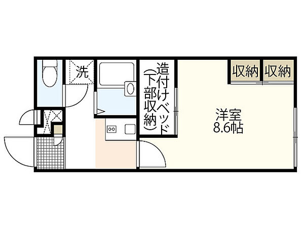 広島県安芸郡海田町南幸町(賃貸アパート1K・1階・23.18㎡)の写真 その2