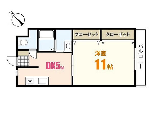 広島県広島市安佐南区中須2丁目(賃貸マンション1DK・2階・41.48㎡)の写真 その2