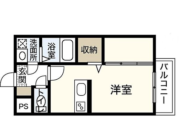 シャインライズ江波 ｜広島県広島市中区江波二本松2丁目(賃貸アパート1LDK・1階・28.98㎡)の写真 その2