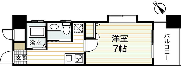 ジェイシティミライエ大手町 ｜広島県広島市中区大手町3丁目(賃貸マンション1K・3階・21.61㎡)の写真 その2