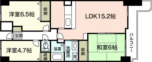 フォーラム牛田本町 ｜広島県広島市東区牛田本町1丁目(賃貸マンション3LDK・2階・68.88㎡)の写真 その2