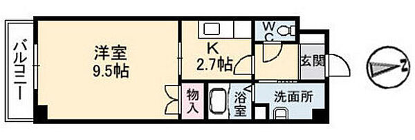 クレール光が丘 ｜広島県広島市東区光が丘(賃貸マンション1K・3階・31.35㎡)の写真 その2