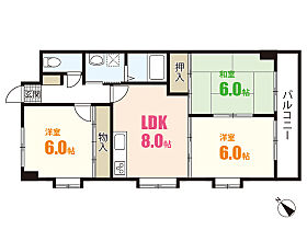 広島県広島市安佐南区中須1丁目（賃貸マンション3LDK・2階・55.89㎡） その2