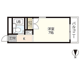 広島県広島市安佐南区緑井3丁目（賃貸マンション1R・4階・19.38㎡） その2