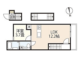 広島県広島市安佐南区長束6丁目（賃貸アパート1LDK・3階・38.56㎡） その2