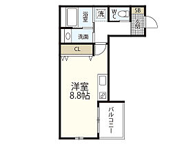 広島県広島市東区牛田新町1丁目（賃貸アパート1R・3階・27.03㎡） その2