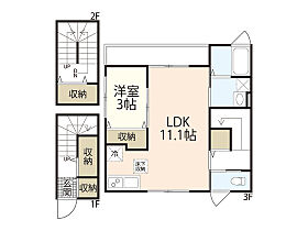 広島県広島市東区牛田新町3丁目（賃貸アパート1LDK・3階・42.18㎡） その2