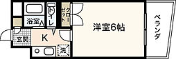 第10片山ビル 7階1Kの間取り