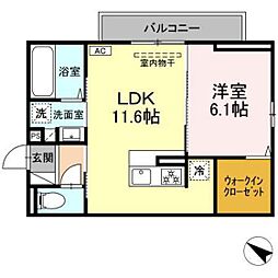 Comfort LifeII 1LDKの間取図画像