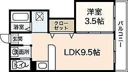 フジビル23 1LDKの間取図画像