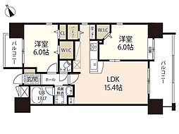 アイエムリッチ 4階2LDKの間取り