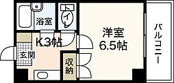 新庄リバービル 1Kの間取図画像