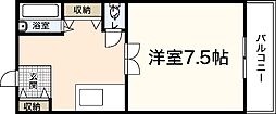 パルコープ五日市 1Kの間取図画像