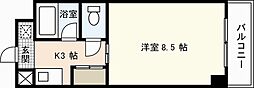 フレア21 1Kの間取図画像
